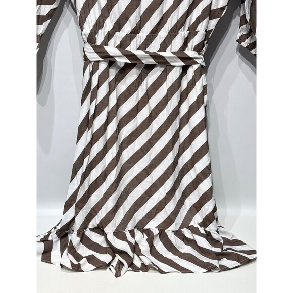 NWT $119.95 Lane Bryant Blouson Sleeve Ruffle Hem Midi Dress Women's Size 24 - Picture 8 of 16